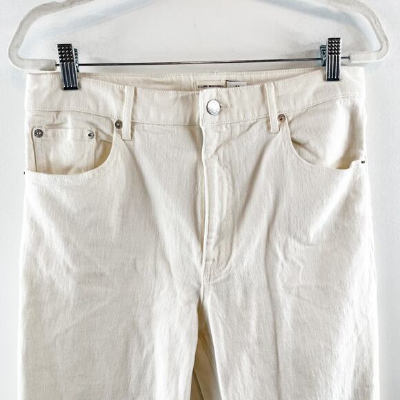 Club Monaco The Perfect Bootcut Straight Leg High Rise Jeans White 30 / 10 - Picture 4 of 9